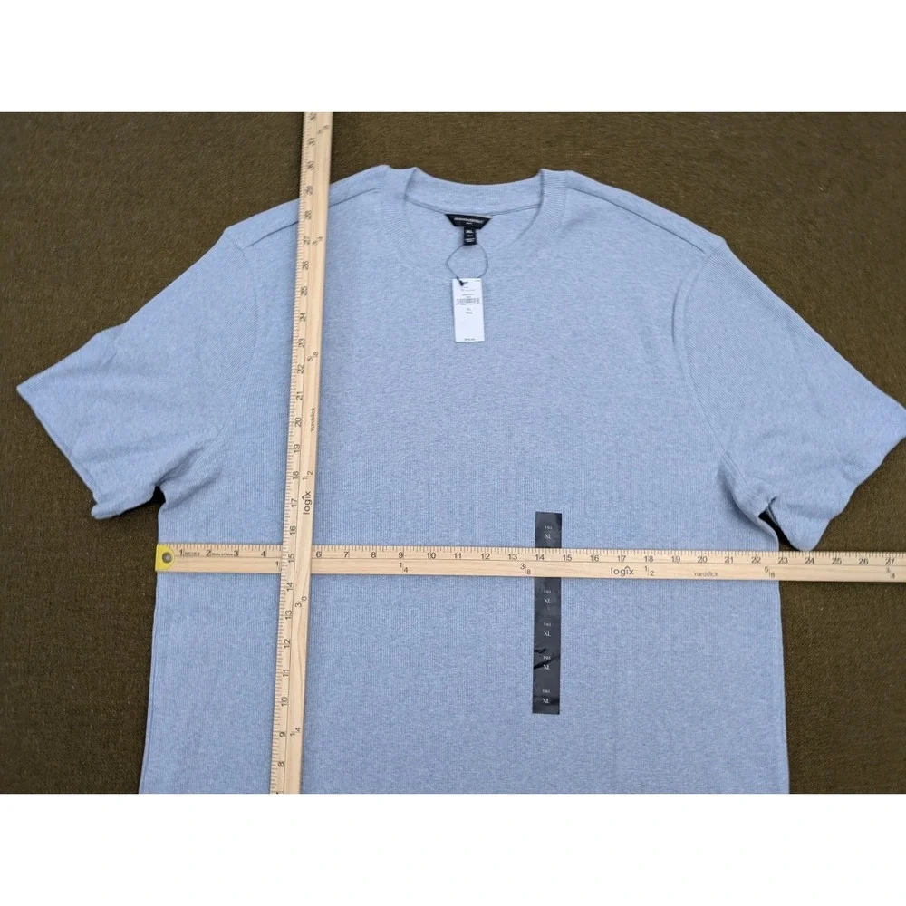 Light Blue Banana Republic Textured Crewneck T-shirt Sweater Size XL New